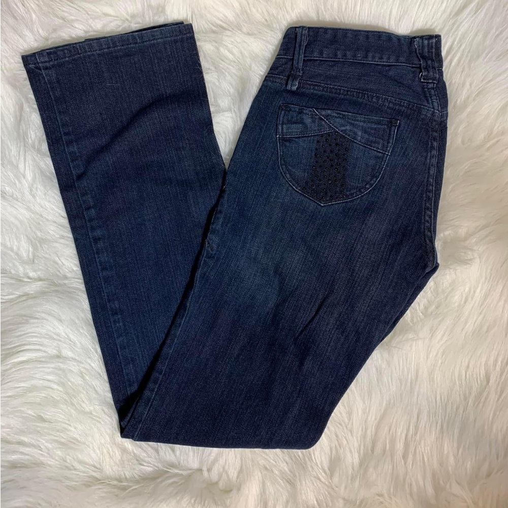 A/X Armani Exchange Straight Leg Rhinestone Pocket Jeans 4!